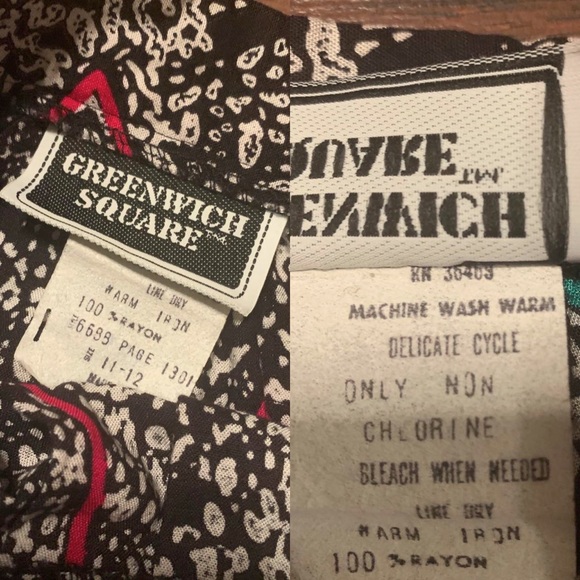 Vintage Greenwich Square Black And White With Abstract Pattern Size 11-12 Skirt. - Picture 3 of 4